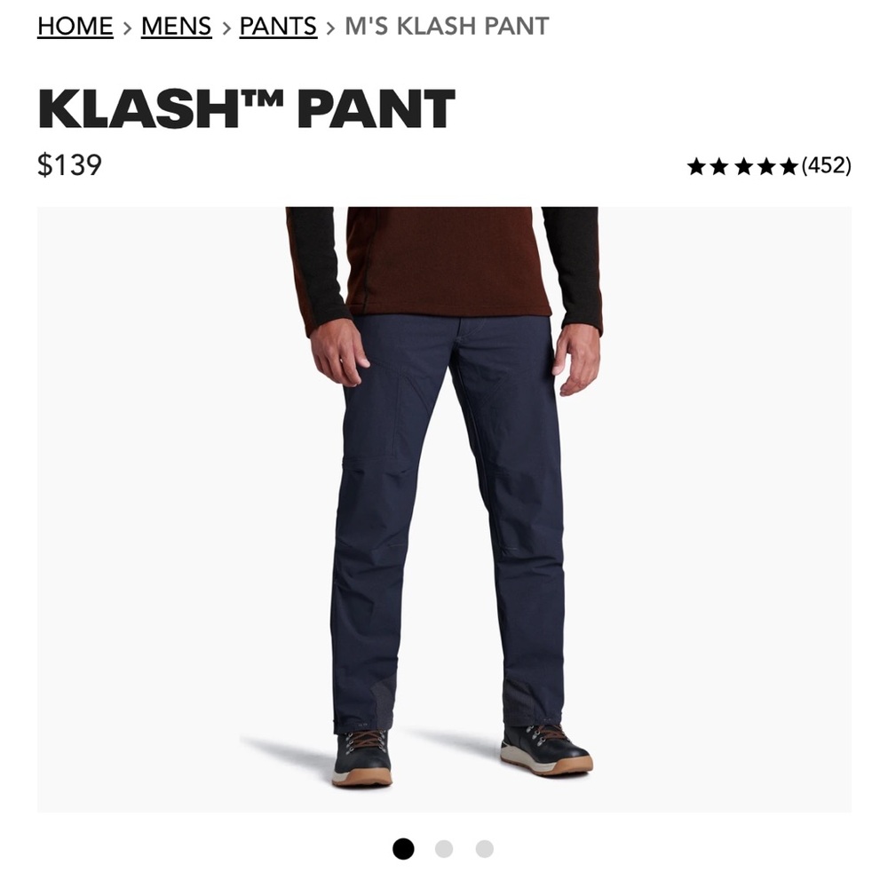 Kuhl Klash Men’s pants 34x32